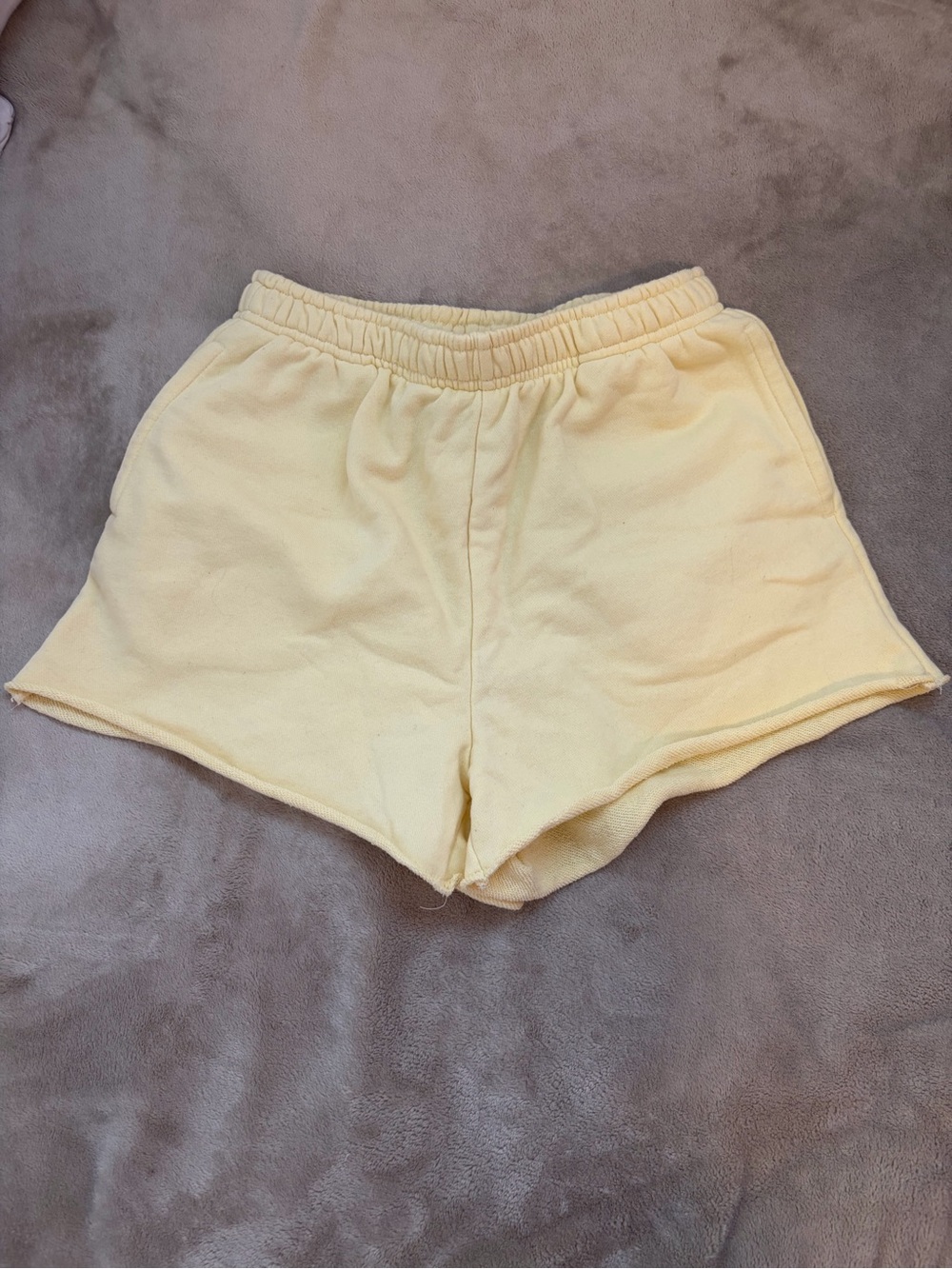 Cotton On Pale Yellow Athletic Lounge Shorts